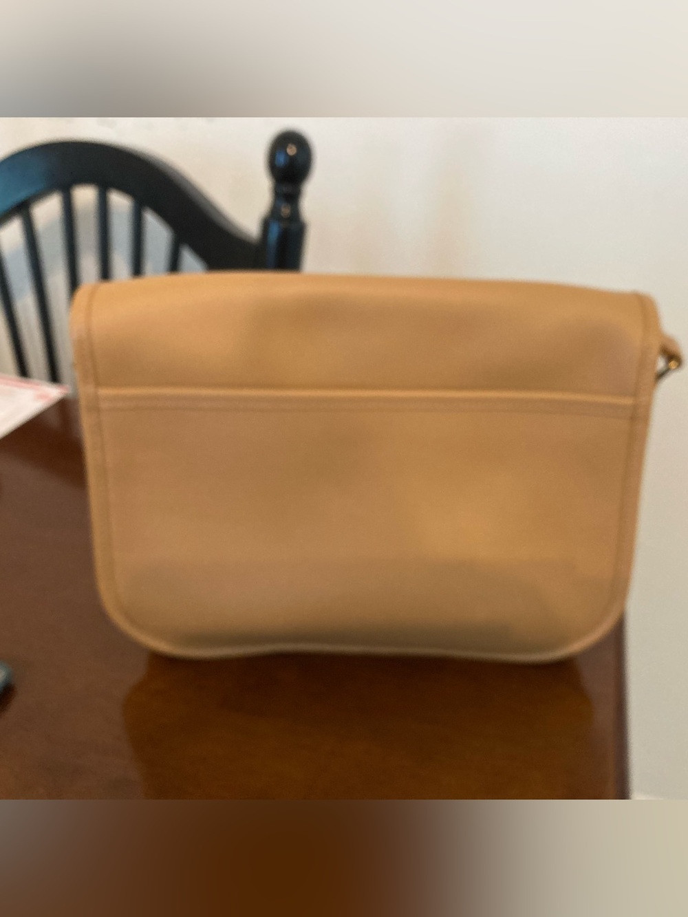 Vintage Coach City Classic Tan Leather Flap Shoulder Bag - Picture 2 of 6